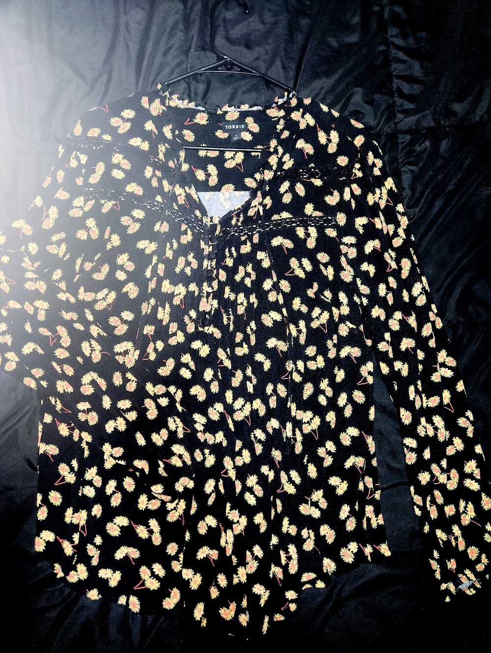 Torrid Sunflower Peasant Blouse